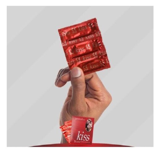 Kiss Condoms 1 pack(3 pieces) STRAWBERRY