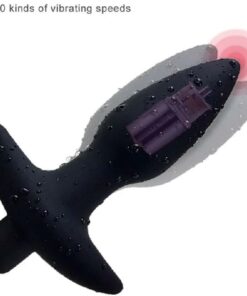 10 Speed Smooth Silicone Vibrating Butt Plug Anal Toys