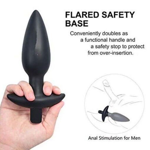 10 Speed Smooth Silicone Vibrating Butt Plug Anal Toys