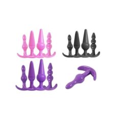 4Pcs Set Flexible Silicone Anal Plugs