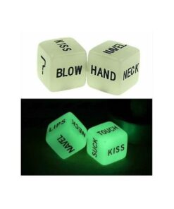 2 Pieces glow in the dark sex dice