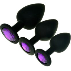 3pcs set silicon butt plugs anal toys