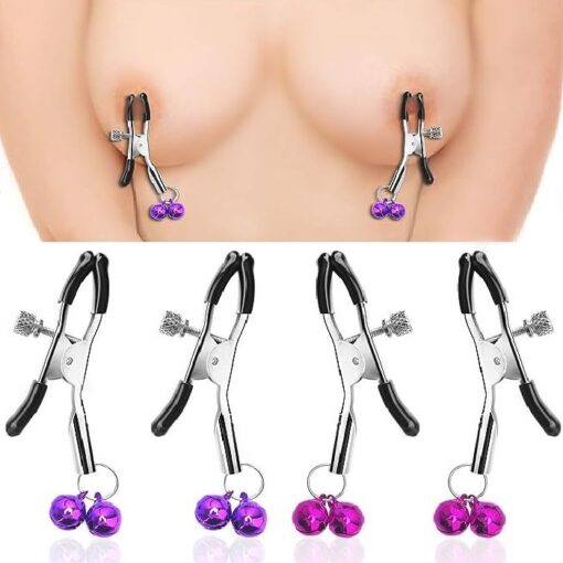 Soft rubber metal nipple clamps with bells