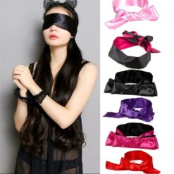 Eros satin blindfold eye mask hands bondage