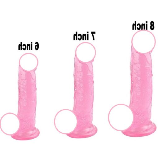 soft happy coloured jelly dildo realistic penis