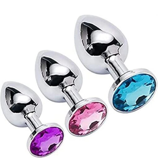 3Pcs Set Stainless Steel Butt Plugs Anal Toys