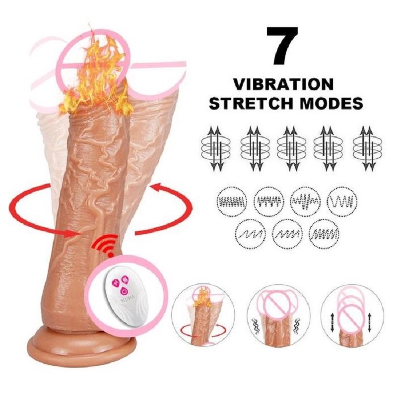 eros 7inch thrusting rotation remote control dildo 