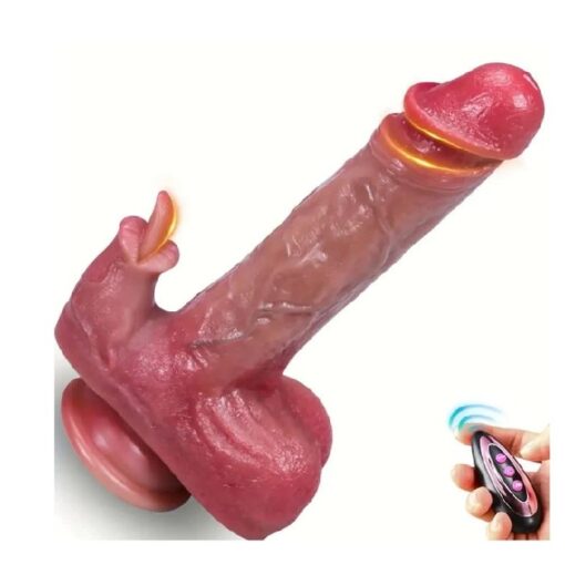 Realistic Thrust Dildo Tongue Licking Vibrator