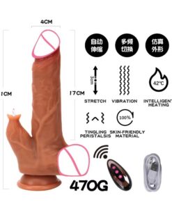 Realistic Thrust Dildo Tongue Licking Vibrator