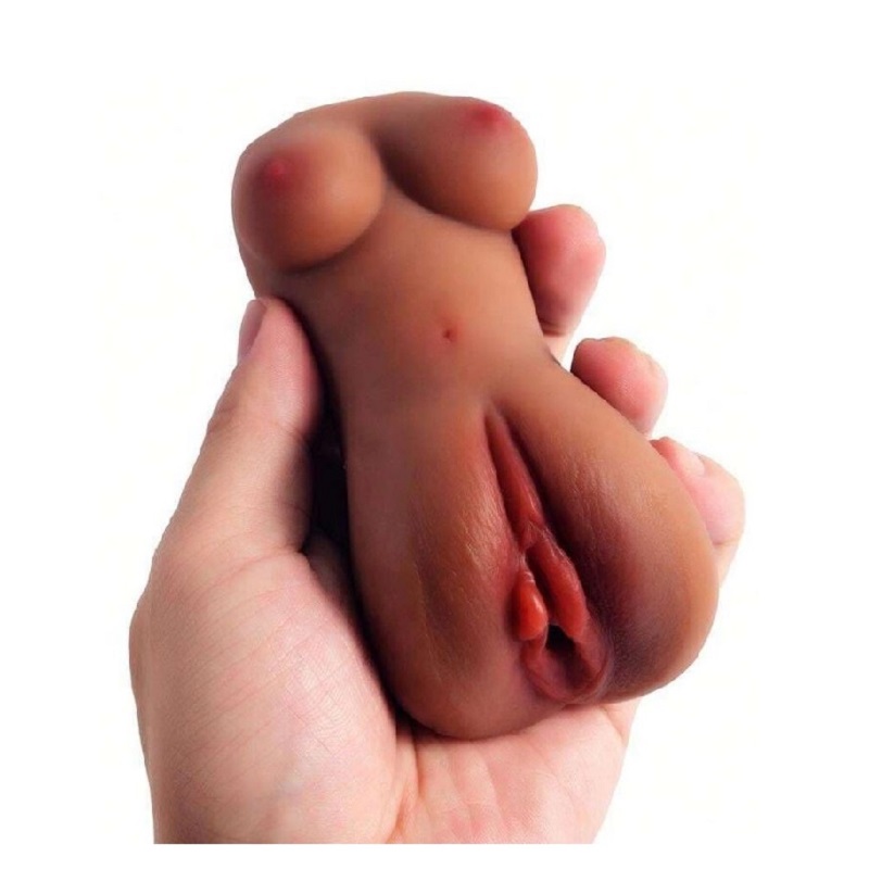 Brown Mini Dummy Male Masturbation Toy 