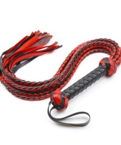 Leather Whip Bare Sutra Tie Down Fringe Flogger