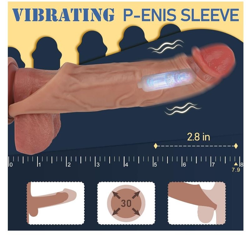 Penis Sleeve Cock Extender Vibrator