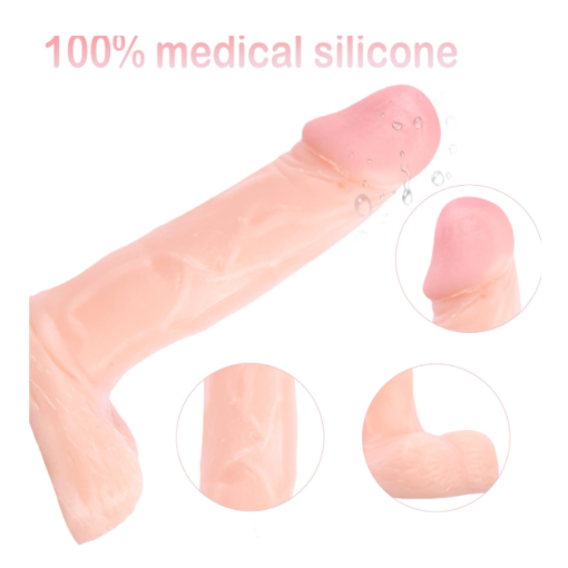 Eros 4 Inch Flesh Silicone Dildo Light Brown Realistic Penis