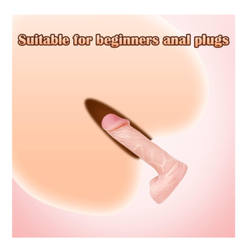 Eros 4 Inch Flesh Silicone Dildo Light Brown Realistic Penis