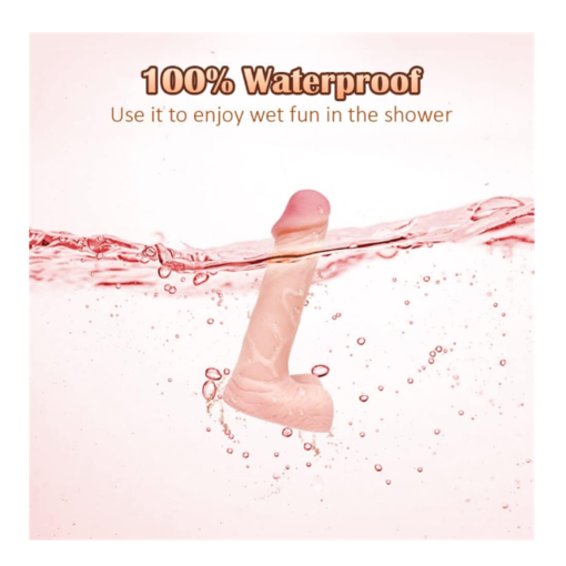 Eros 4 Inch Flesh Silicone Dildo Light Brown Realistic Penis