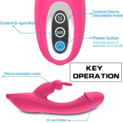 Eros Quality 2 in 1 Rosy Rabbit Vibrator Lady Sex Toy