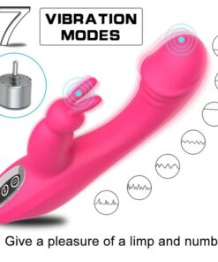 Eros Quality 2 in 1 Rosy Rabbit Vibrator Lady Sex Toy