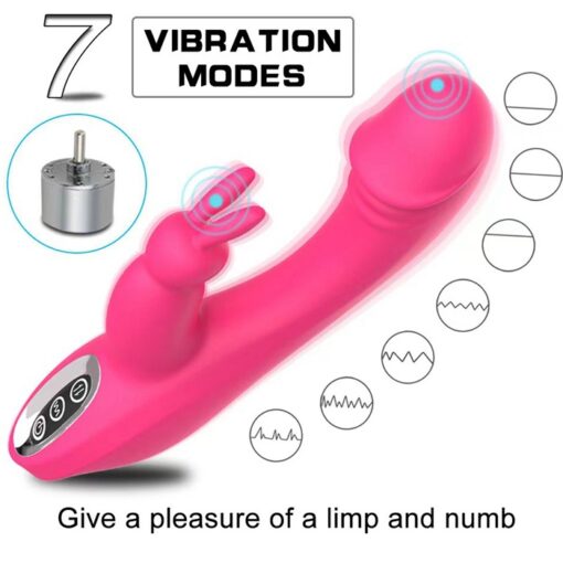 Eros Quality 2 in 1 Rosy Rabbit Vibrator Lady Sex Toy