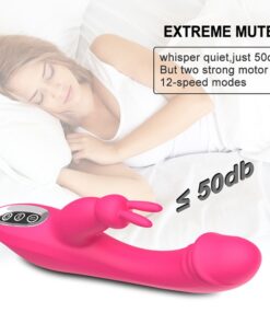 Eros Quality 2 in 1 Rosy Rabbit Vibrator Lady Sex Toy 4 Eros Quality 2 in 1 Rosy Rabbit Vibrator Lady Sex Toy