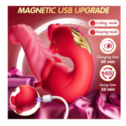 Eros Powerful Dual Tongue Rose Sex Toy