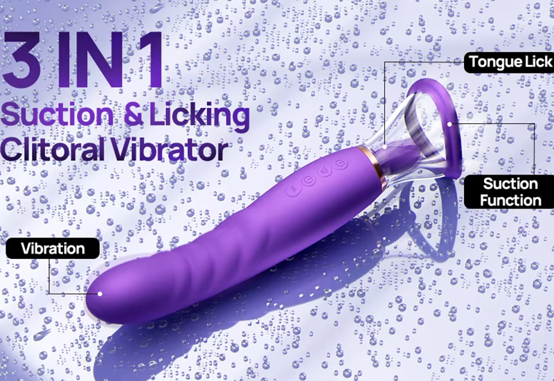 Eros 3 in 1 Magnetic Rechargeable Tongue Sucking Vibrator