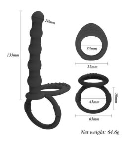 Eros Beaded Anal Plug with Cock Ring