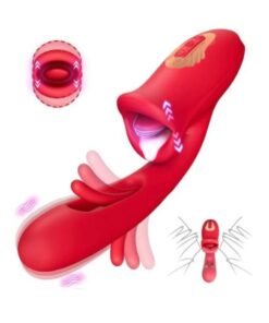 Eros Advanced Multi-Tongue Licking Sucking Dildo Rose