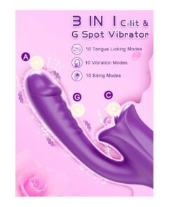 Eros Advanced Multi-Tongue Licking Sucking Dildo Rose 6 Eros Advanced Multi-Tongue Licking Sucking Dildo Rose