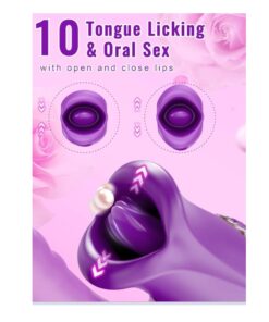 Eros Advanced Multi-Tongue Licking Sucking Dildo Rose 5 Eros Advanced Multi-Tongue Licking Sucking Dildo Rose