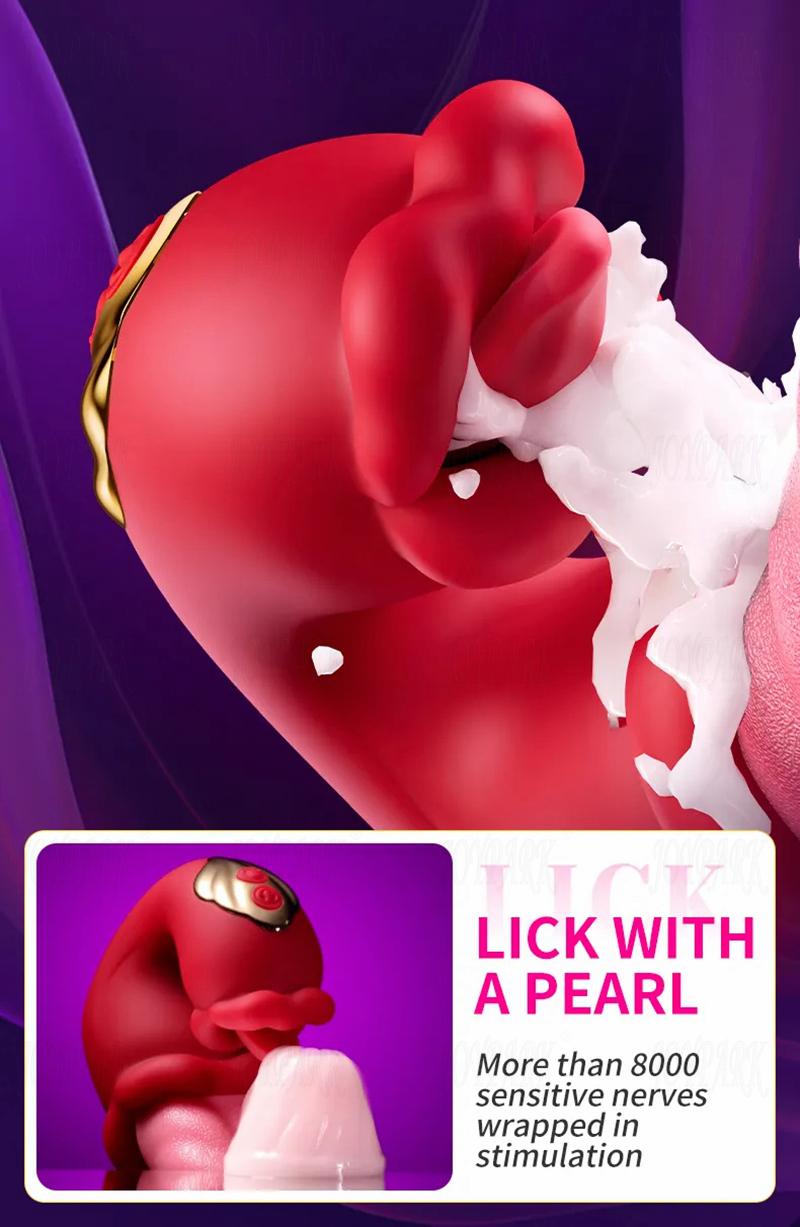 Eros Powerful Dual Tongue Rose Sex Toy
