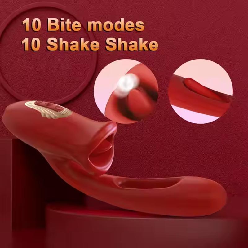 Eros Advanced Multi-Tongue Licking Sucking Dildo Rose