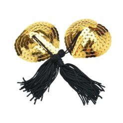 Reusable Nipple Cover Shiny Sequin Silicone Heart-Shaped