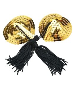 Reusable Nipple Cover Shiny Sequin Silicone Heart-Shaped