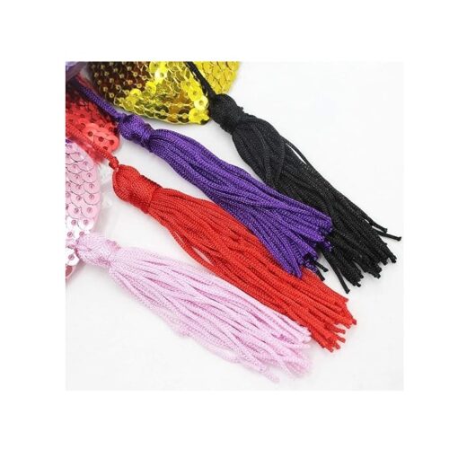 Reusable Nipple Cover Shiny Sequin Silicone Heart-Shaped
