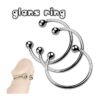 Stainless Steel Dual Ball Penis Cock Ring Delay Ejaculation Sex Toy for Men Sexual Wellness