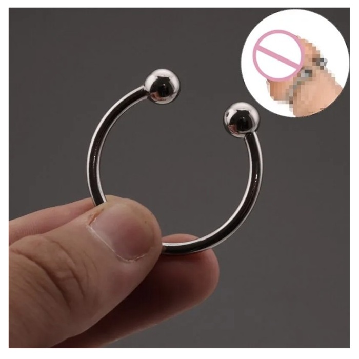 Stainless Steel Dual Ball Penis Cock Ring Delay Ejaculation Sex Toy for Men Sexual Wellness Stainless Steel Dual Ball Penis Cock Ring Delay Ejaculation Sex Toy for Men Sexual Wellness