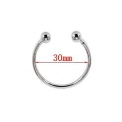 Stainless Steel Dual Ball Penis Cock Ring Delay Ejaculation Sex Toy for Men Sexual Wellness