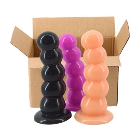 Large beads dildo anal dildo with strong suction 5