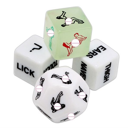 4 pack Acrylic Sex Dice Adult Games